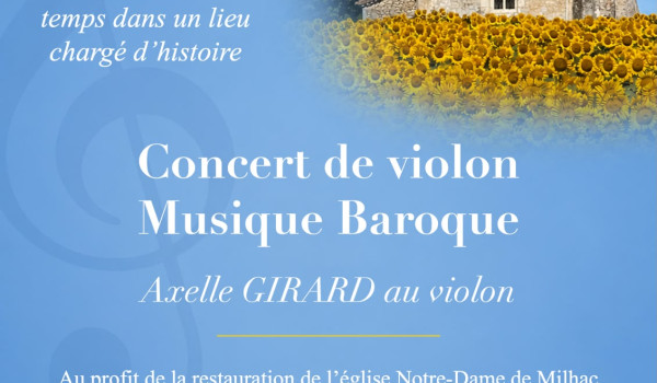 Concert &agrave; l'&eacute;glise de Milhac : Dimanche 9 Ao&ucirc;t &agrave; 18h
