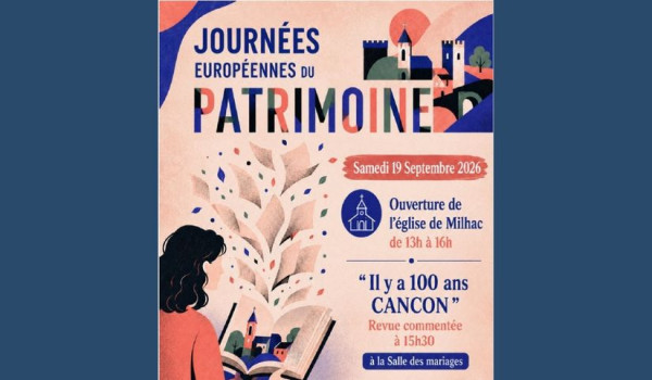 19 et 20 Septembre : Programme des Journ&eacute;es Europ&eacute;ennes du Patrimoine &agrave; Cancon